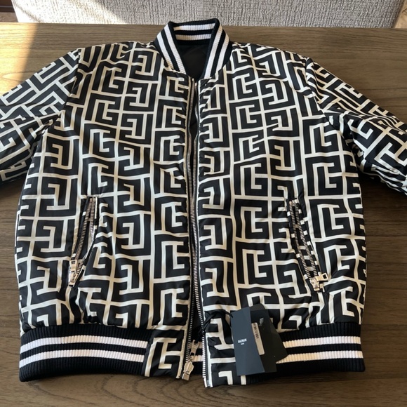 Balmain reversable quilted bomber jacket - Picture 8 of 14